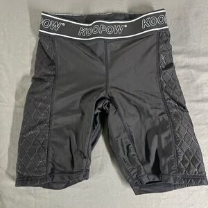 KOOPWO Black Quilted Sliding Athletic Shorts